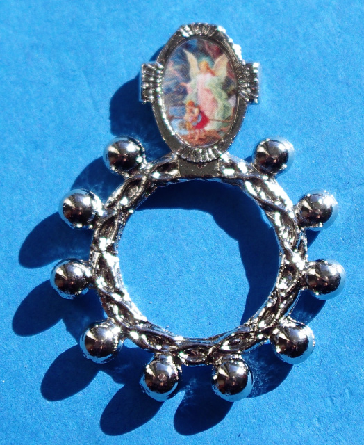 Guardian Angel Rosary Ring